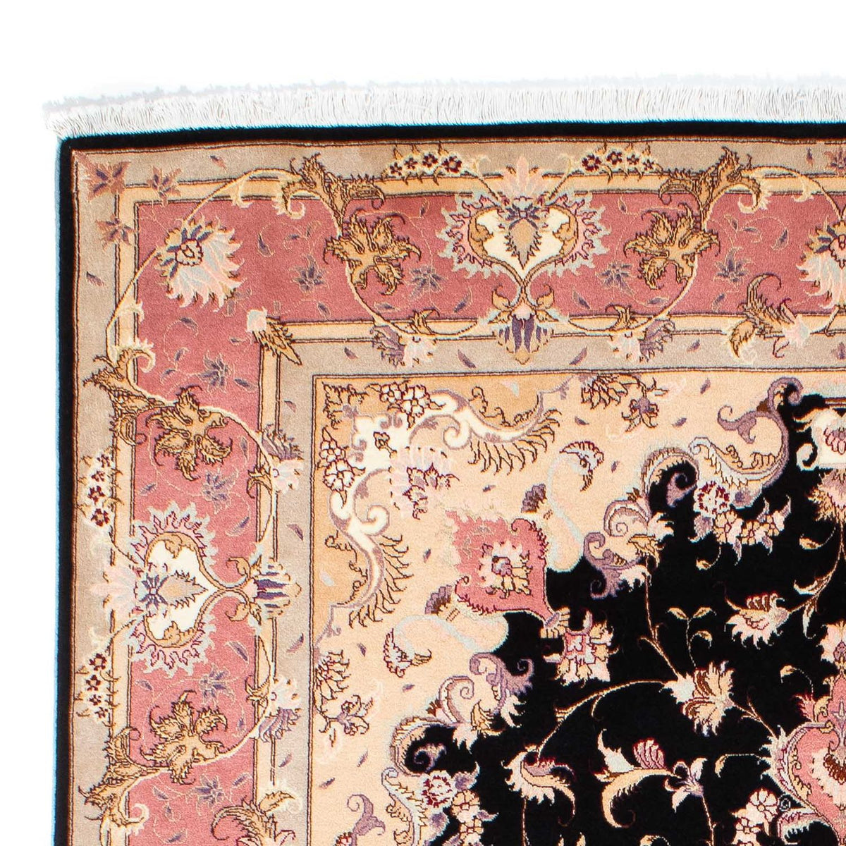 Persisk tæppe - Tabriz - Royal - 236 x 165 cm - mørkeblå