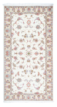 Løber Persisk tæppe - Tabriz - Royal - 196 x 100 cm - beige