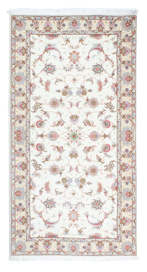 Løber Persisk tæppe - Tabriz - Royal - 196 x 100 cm - beige