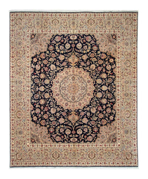Persisk tæppe - Tabriz - Royal - 338 x 300 cm - mørkeblå
