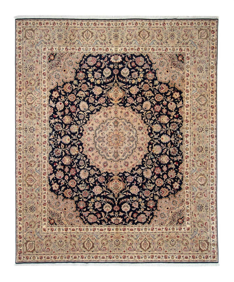 Persisk tæppe - Tabriz - Royal - 338 x 300 cm - mørkeblå