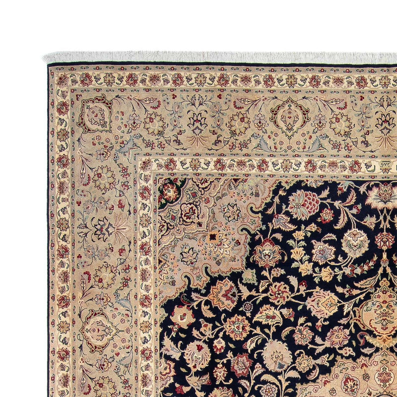 Persisk tæppe - Tabriz - Royal - 338 x 300 cm - mørkeblå