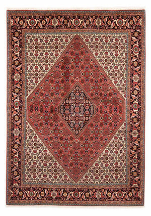 Persisk tæppe - Bijar - 247 x 169 cm - mørkerød