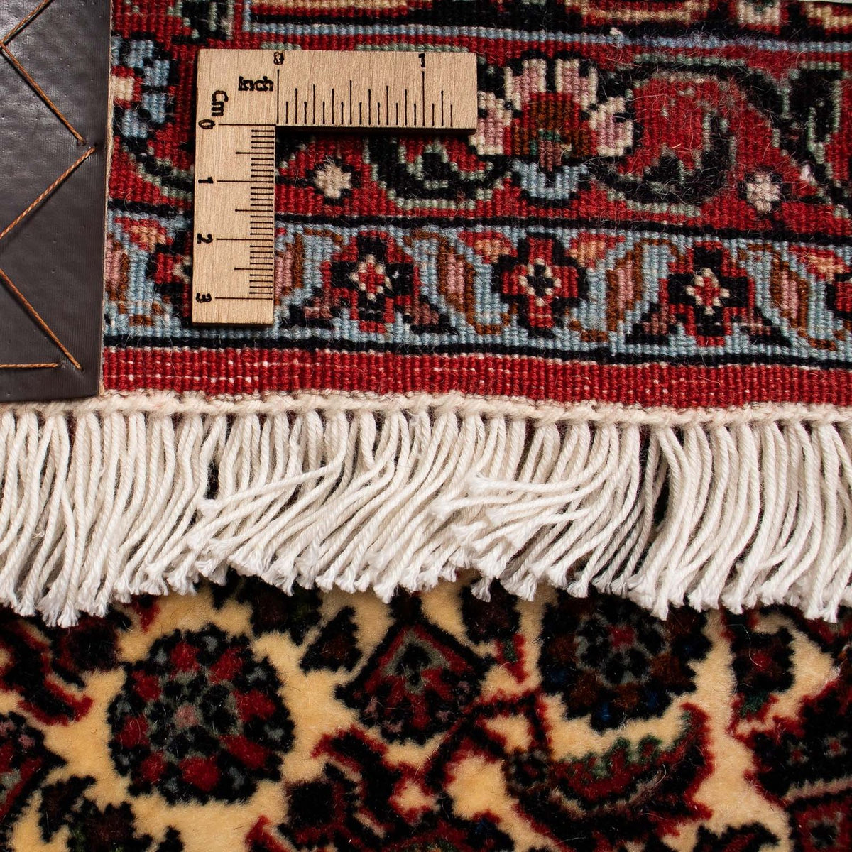 Persisk tæppe - Bijar - 254 x 203 cm - mørkerød