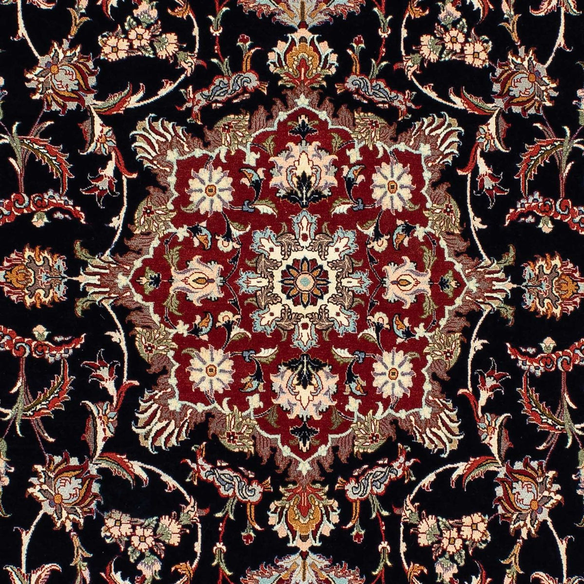 Persisk tæppe - Ghom - 201 x 138 cm - mørkeblå