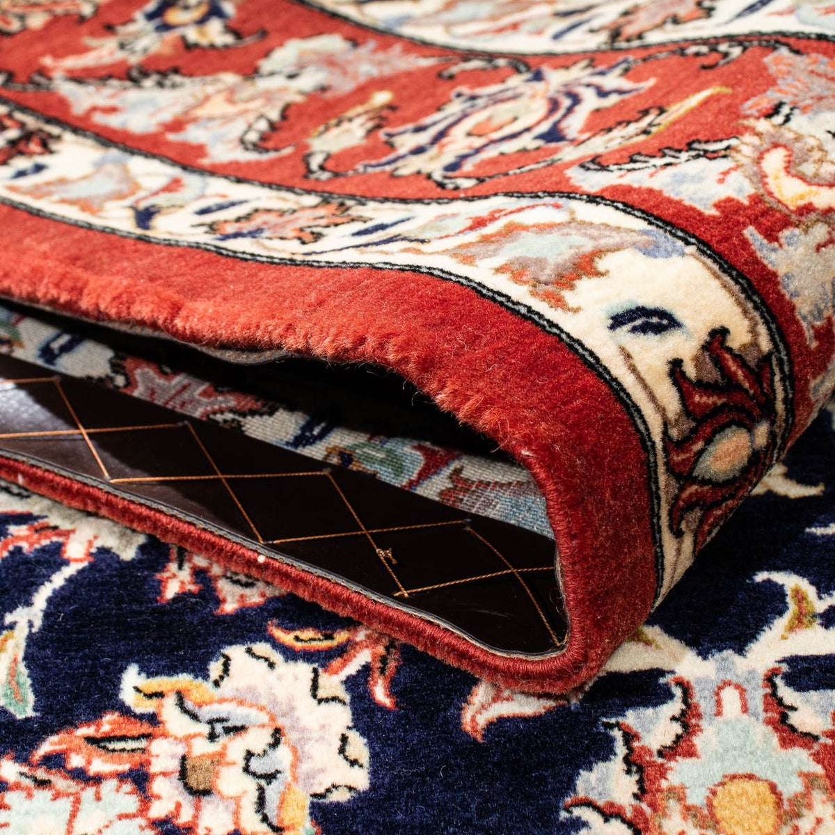 Persisk tæppe - Ghom - 201 x 138 cm - mørkeblå