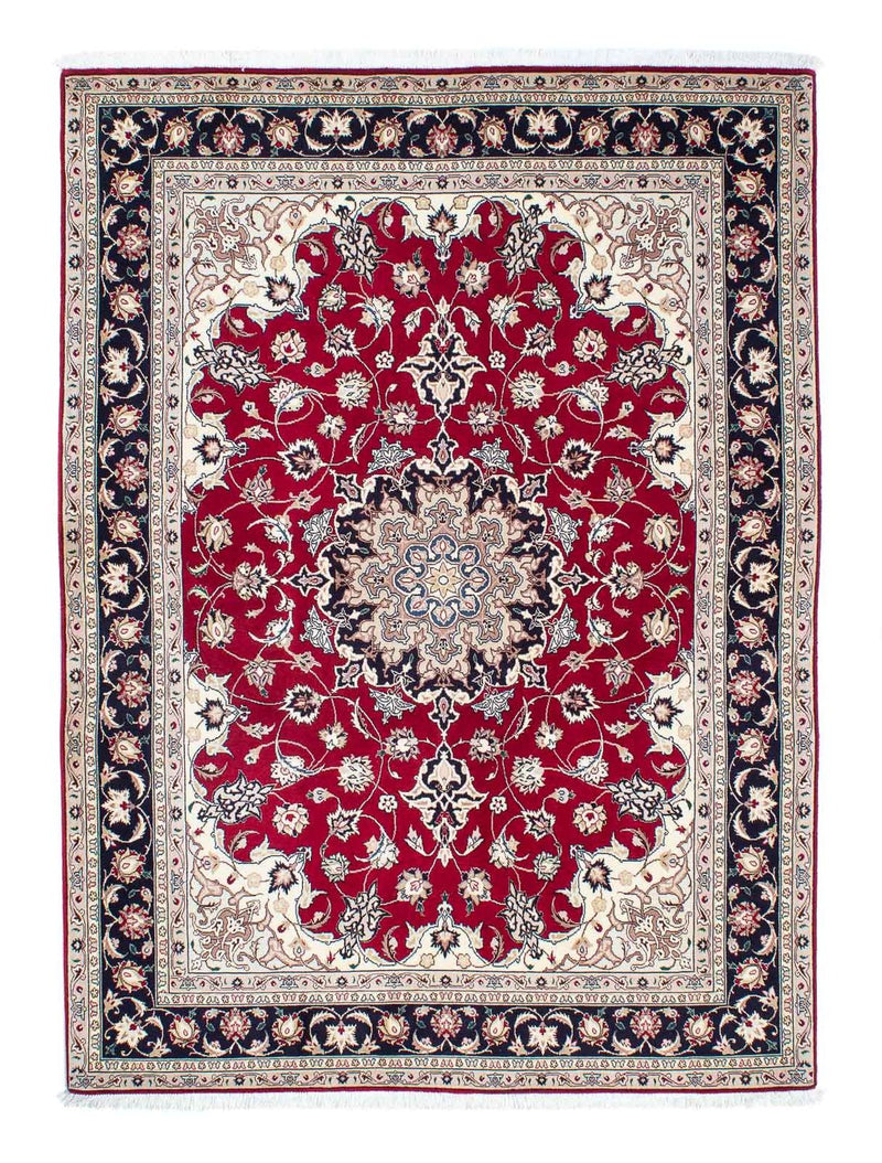 Persisk tæppe - Tabriz - Royal - 204 x 151 cm - mørkerød