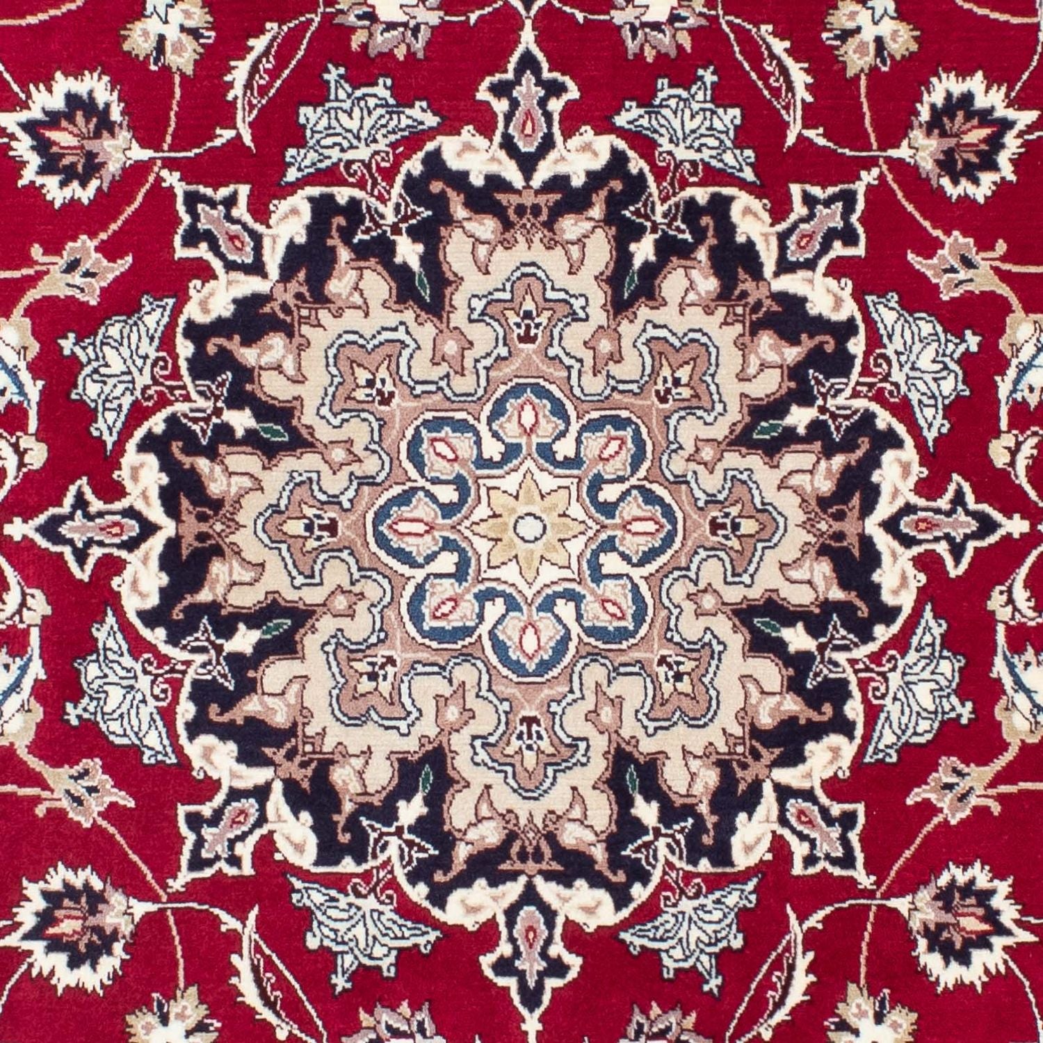 Persisk tæppe - Tabriz - Royal - 204 x 151 cm - mørkerød