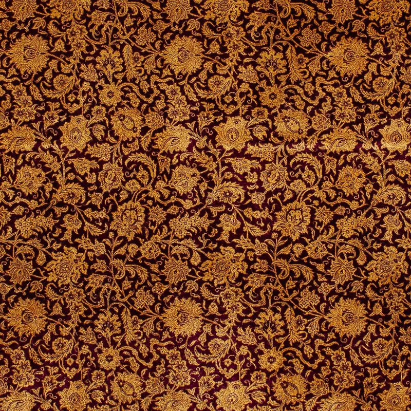 Silketæppe - Ghom Silk - Premium - 216 x 132 cm - mørkeblå