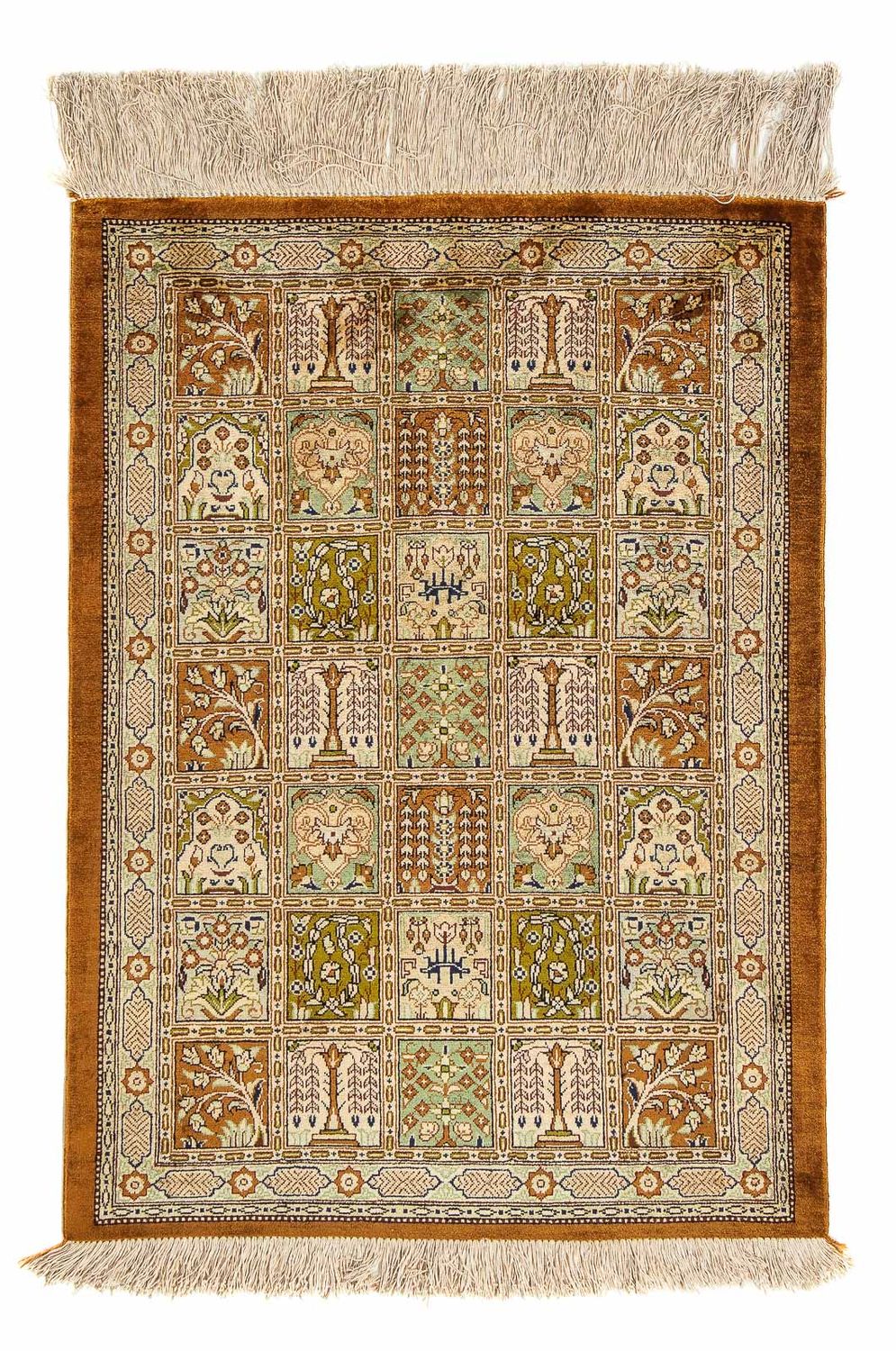 Persisk tæppe - Ghom - 79 x 57 cm - brun