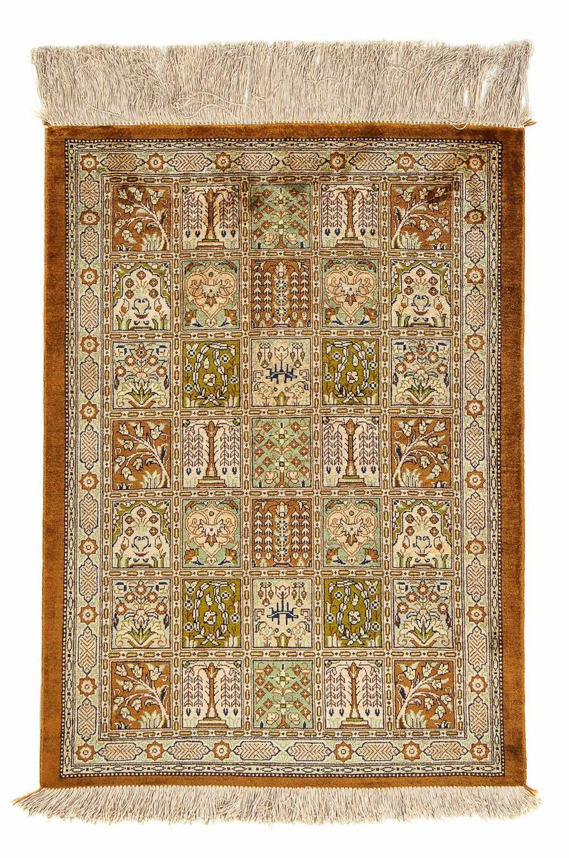 Persisk tæppe - Ghom - 79 x 57 cm - brun