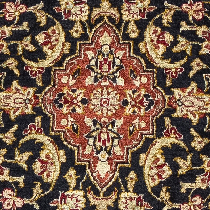Silketæppe - Ghom Silk - Premium - 42 x 28 cm - mørkeblå