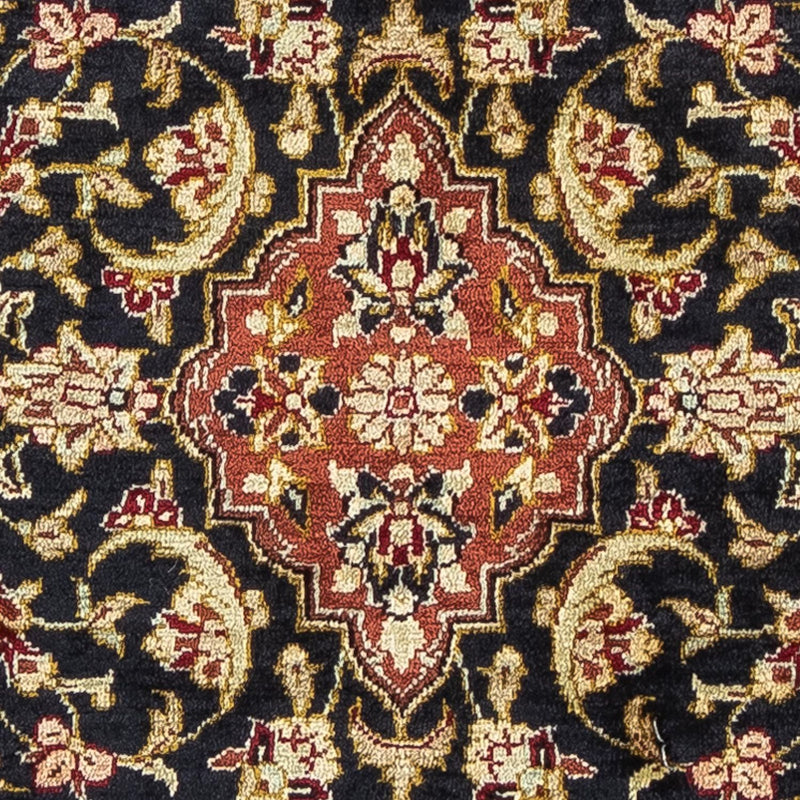 Silketæppe - Ghom Silk - Premium - 41 x 28 cm - mørkeblå