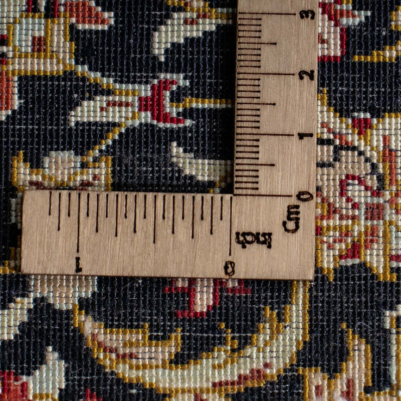 Silketæppe - Ghom Silk - Premium - 41 x 28 cm - mørkeblå