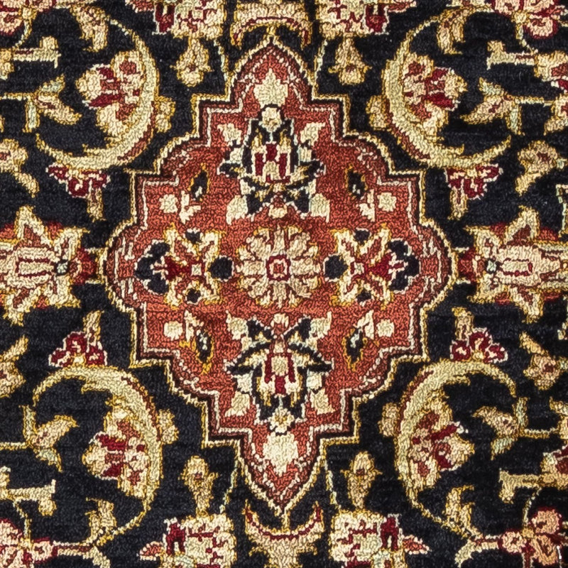 Silketæppe - Ghom Silk - Premium - 41 x 28 cm - mørkeblå