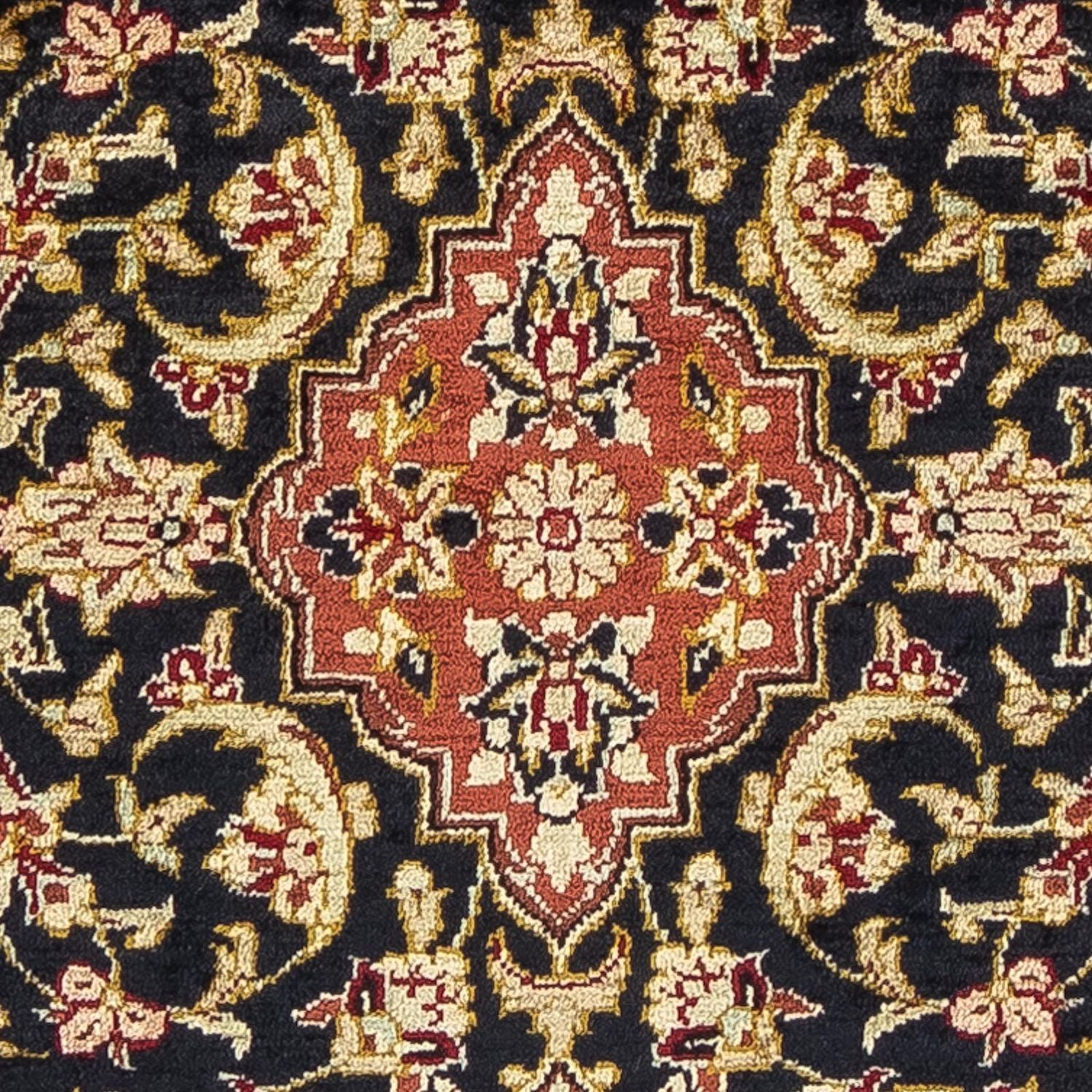 Silketæppe - Ghom Silk - Premium - 41 x 28 cm - mørkeblå