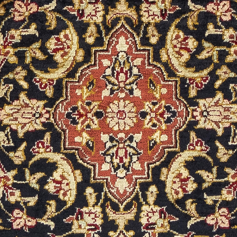 Silketæppe - Ghom Silk - Premium - 41 x 28 cm - mørkeblå