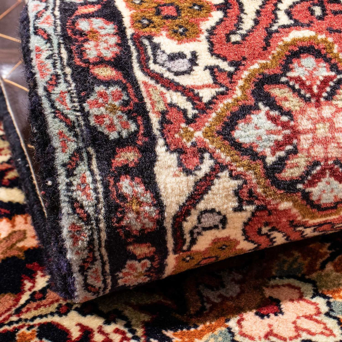 Persisk tæppe - Bijar - 239 x 171 cm - mørkeblå