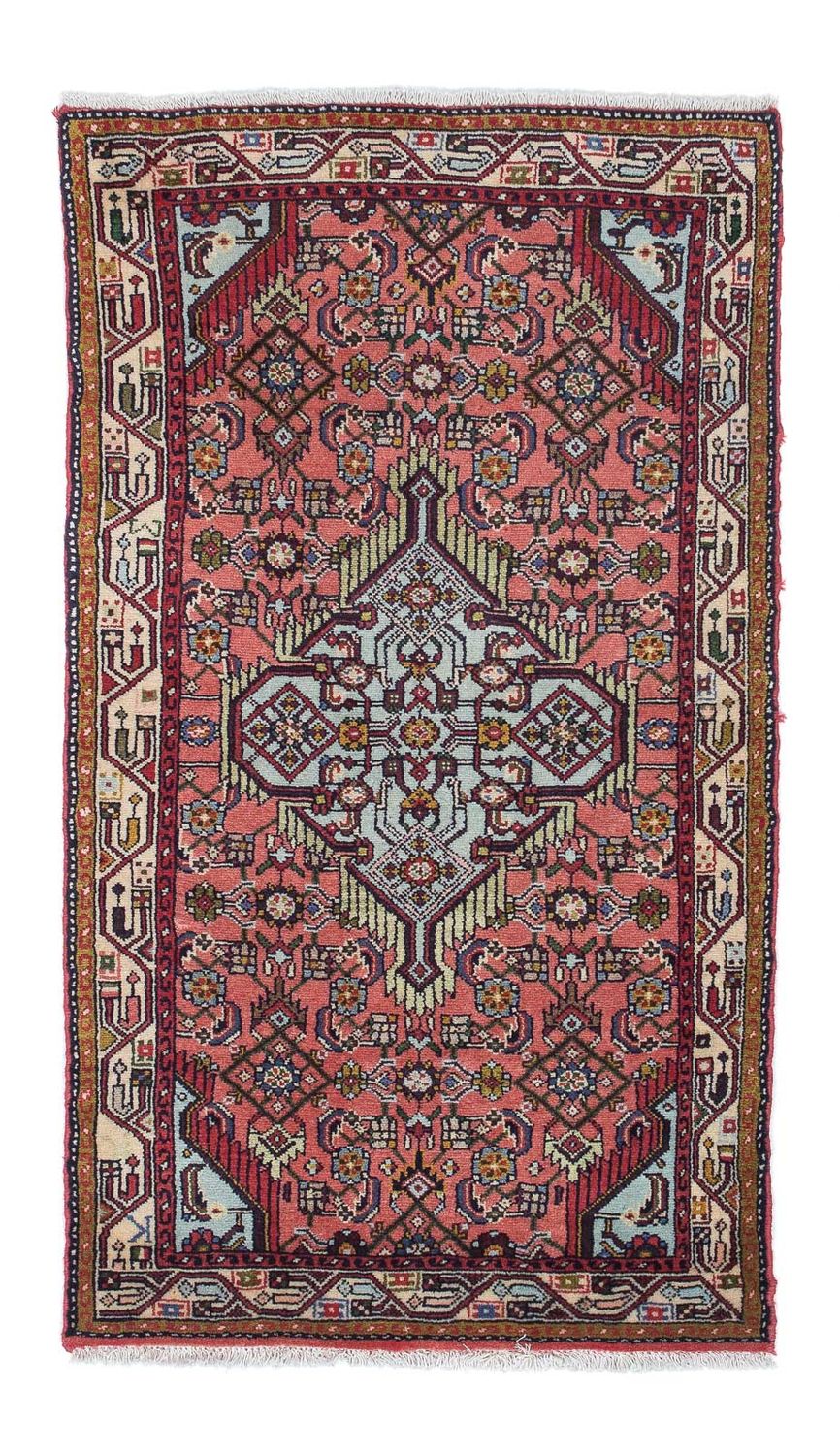 Persisk tæppe - Nomadisk - 134 x 74 cm - lysrød