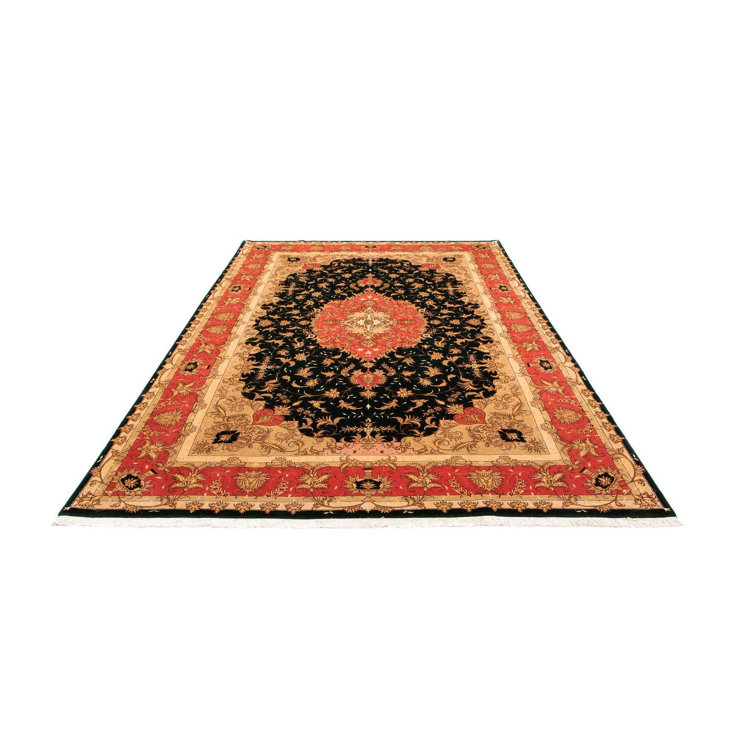 Persisk tæppe - Tabriz - Royal - 300 x 198 cm - mørkeblå