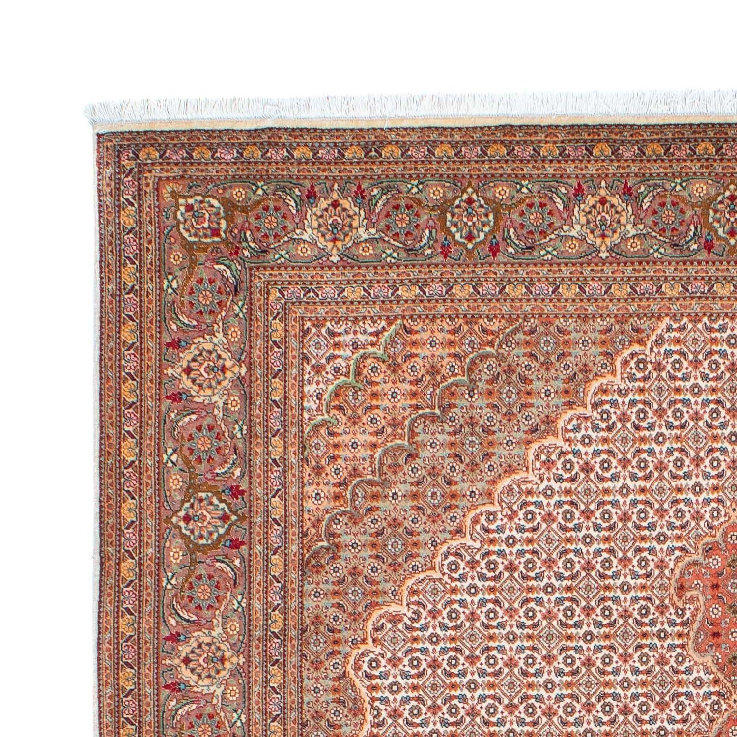 Persisk tæppe - Tabriz - 198 x 149 cm - lys brun