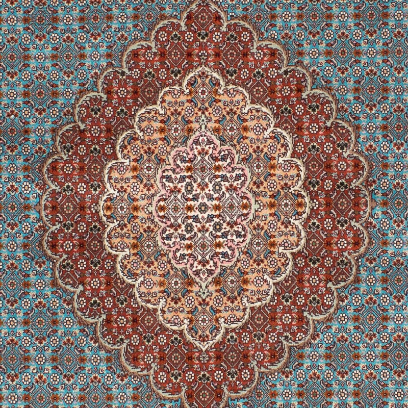 Persisk tæppe - Tabriz - 202 x 150 cm - turkis