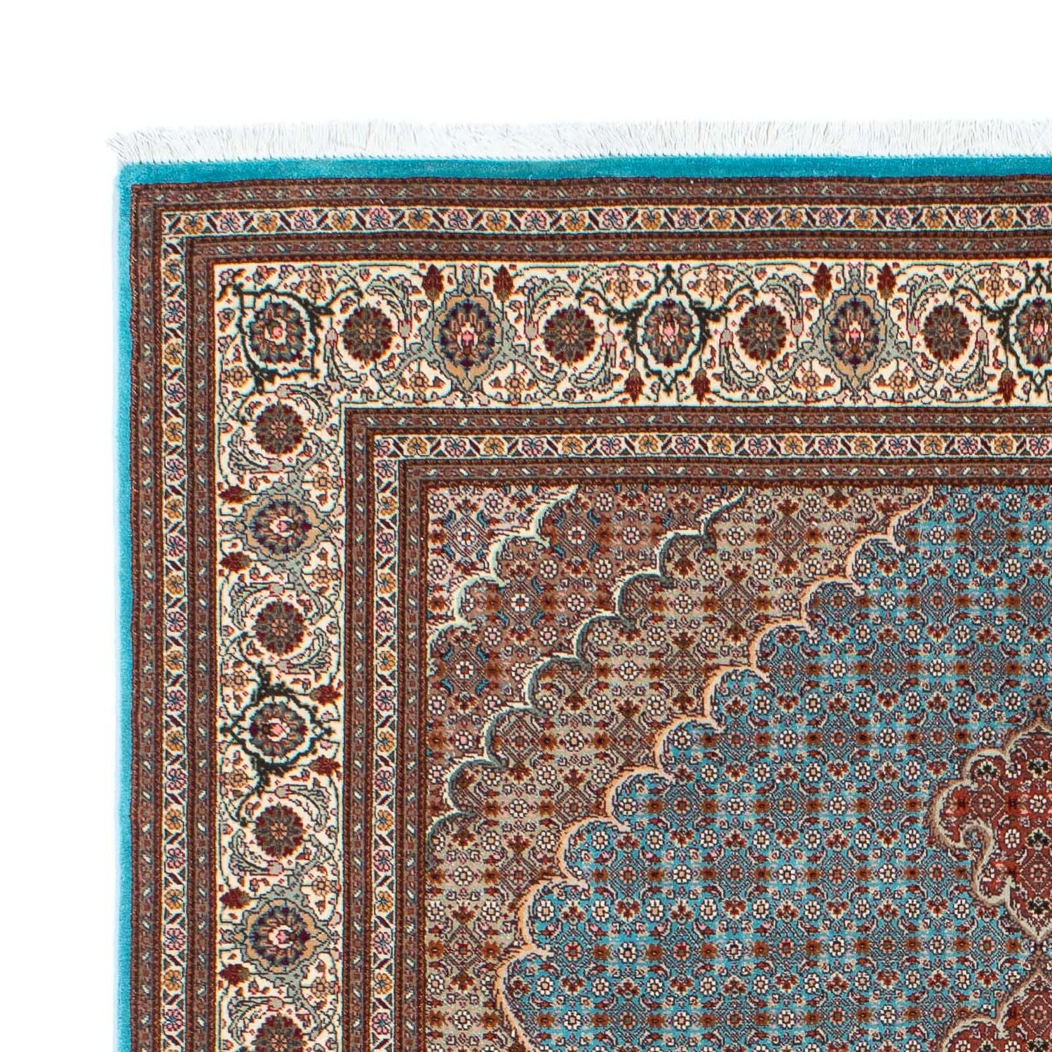 Persisk tæppe - Tabriz - 202 x 150 cm - turkis