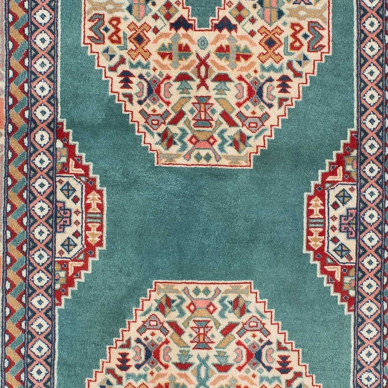 Løber Persisk tæppe - Tabriz - Royal - 187 x 70 cm - turkis