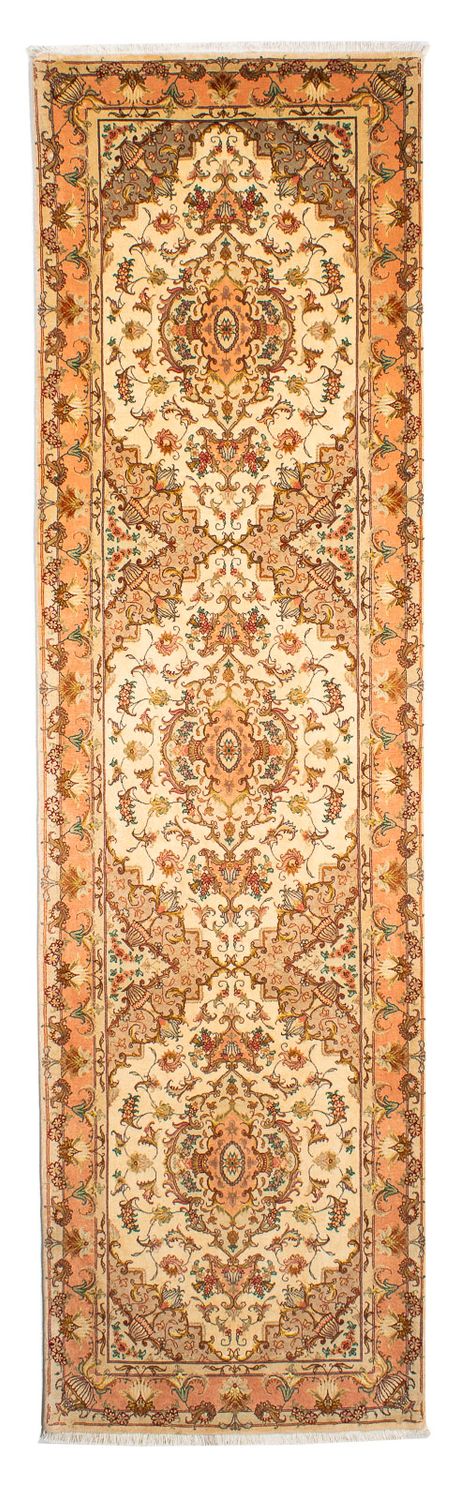 Løber Persisk tæppe - Tabriz - Royal - 314 x 87 cm - lys brun