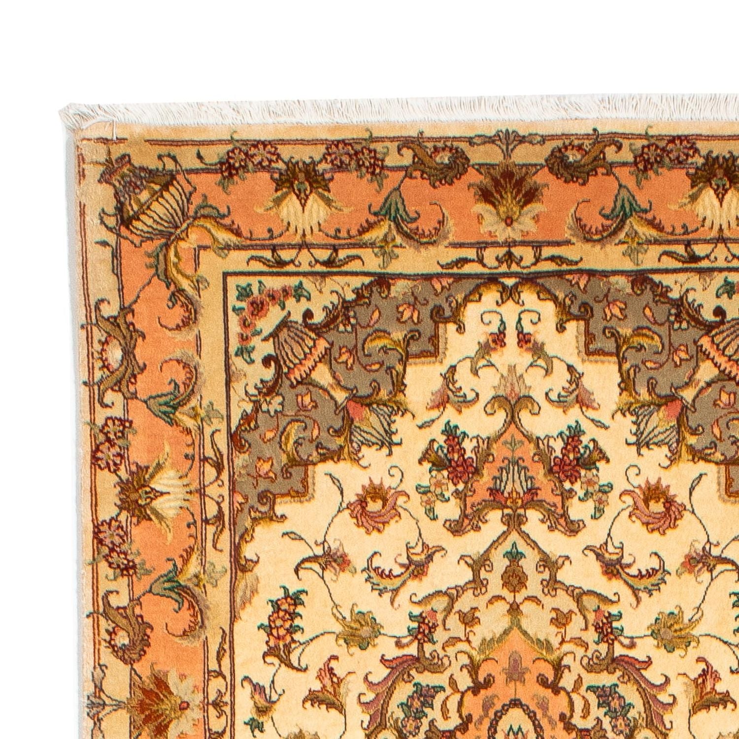 Løber Persisk tæppe - Tabriz - Royal - 314 x 87 cm - lys brun