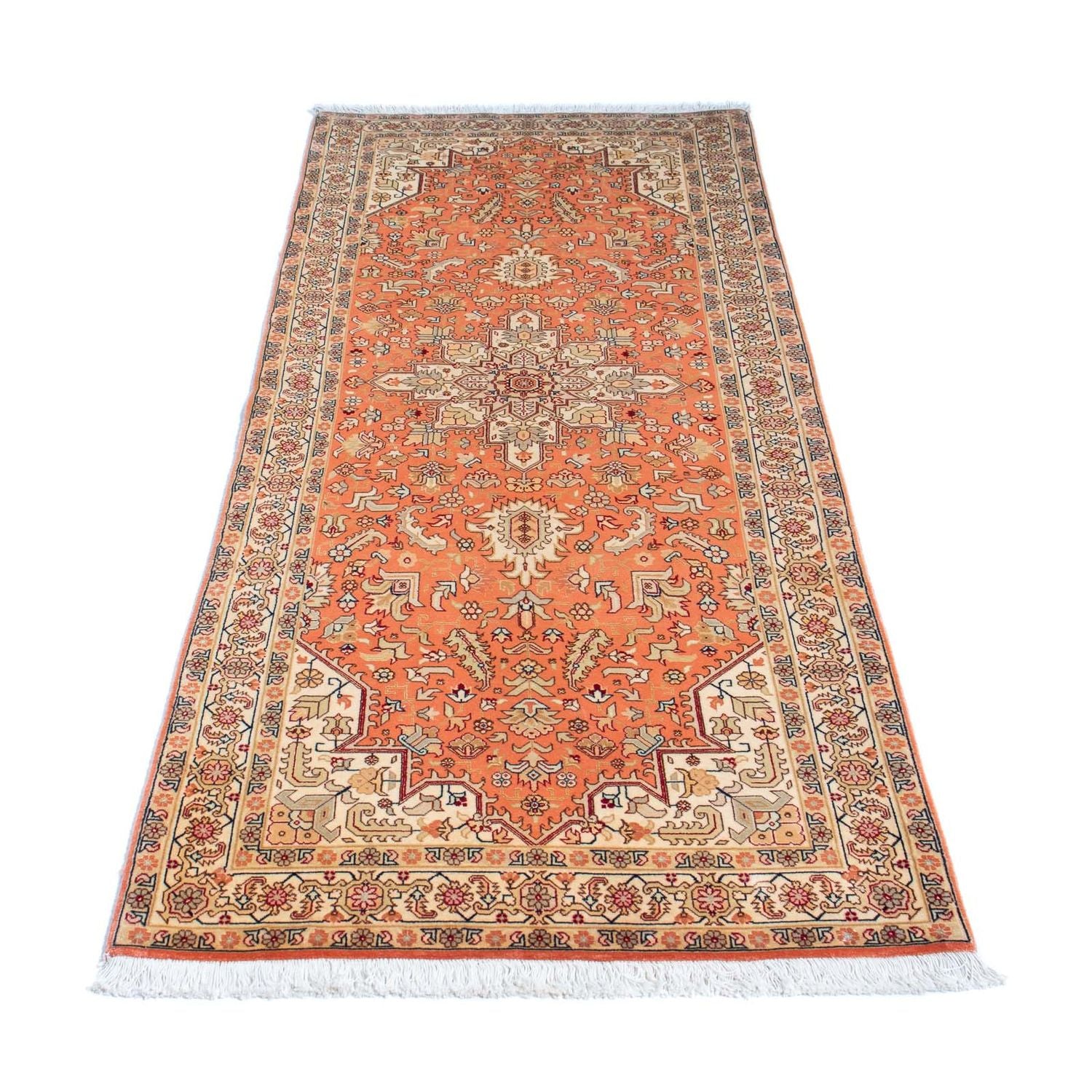 Løber Persisk tæppe - Tabriz - Royal - 216 x 80 cm - rust