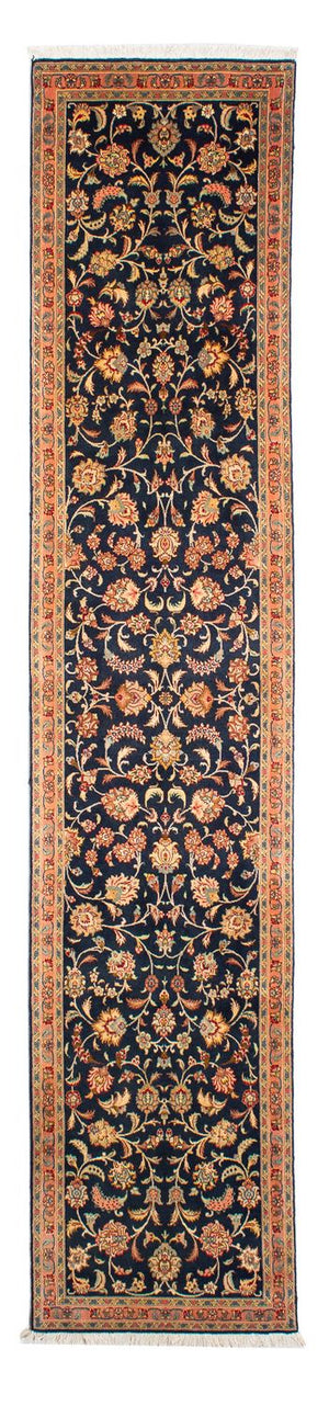 Løber Persisk tæppe - Tabriz - Royal - 292 x 66 cm - mørkeblå