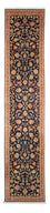 Løber Persisk tæppe - Tabriz - Royal - 292 x 66 cm - mørkeblå