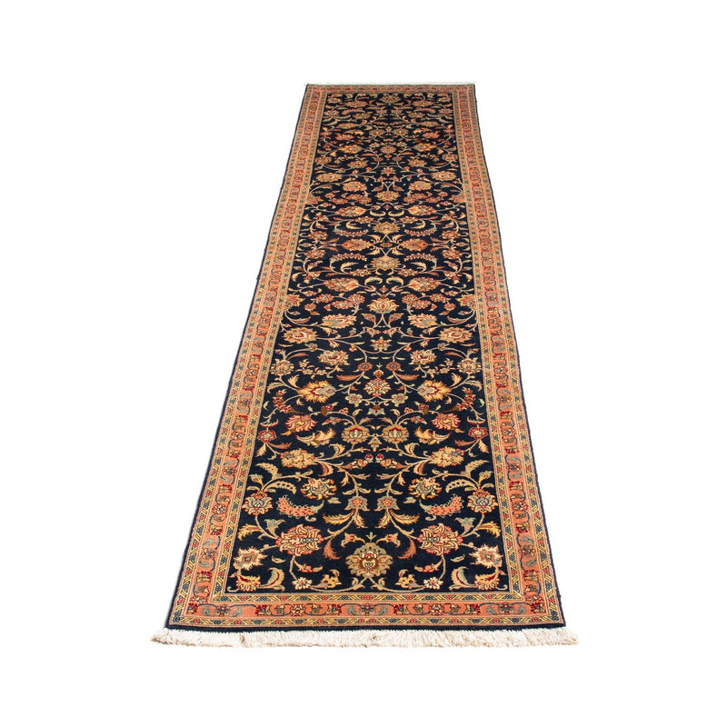 Løber Persisk tæppe - Tabriz - Royal - 292 x 66 cm - mørkeblå
