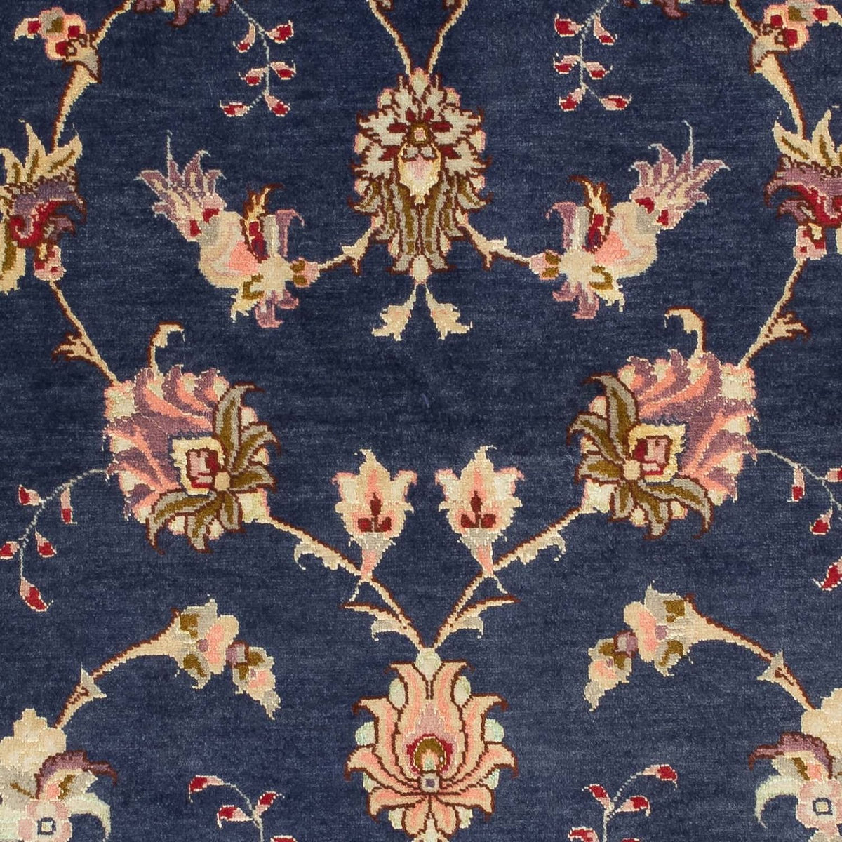 Løber Persisk tæppe - Tabriz - Royal - 198 x 75 cm - mørkeblå