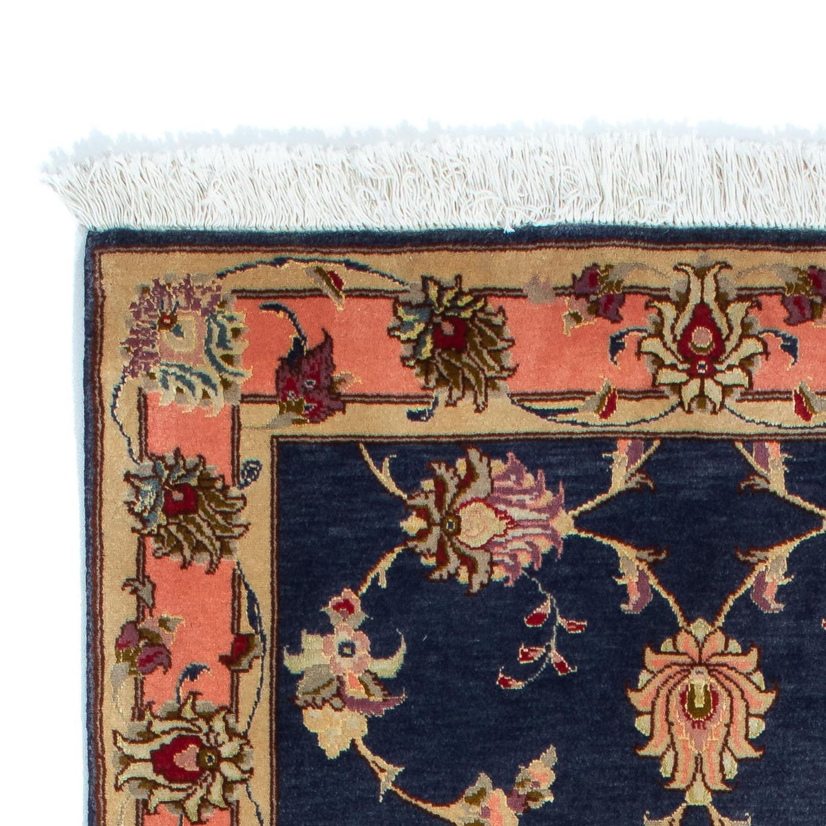 Løber Persisk tæppe - Tabriz - Royal - 198 x 75 cm - mørkeblå