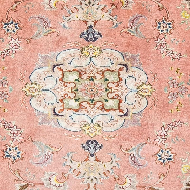 Løber Persisk tæppe - Tabriz - Royal - 389 x 93 cm - lysrød
