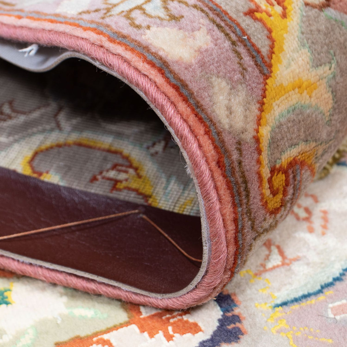 Løber Persisk tæppe - Tabriz - Royal - 389 x 93 cm - lysrød