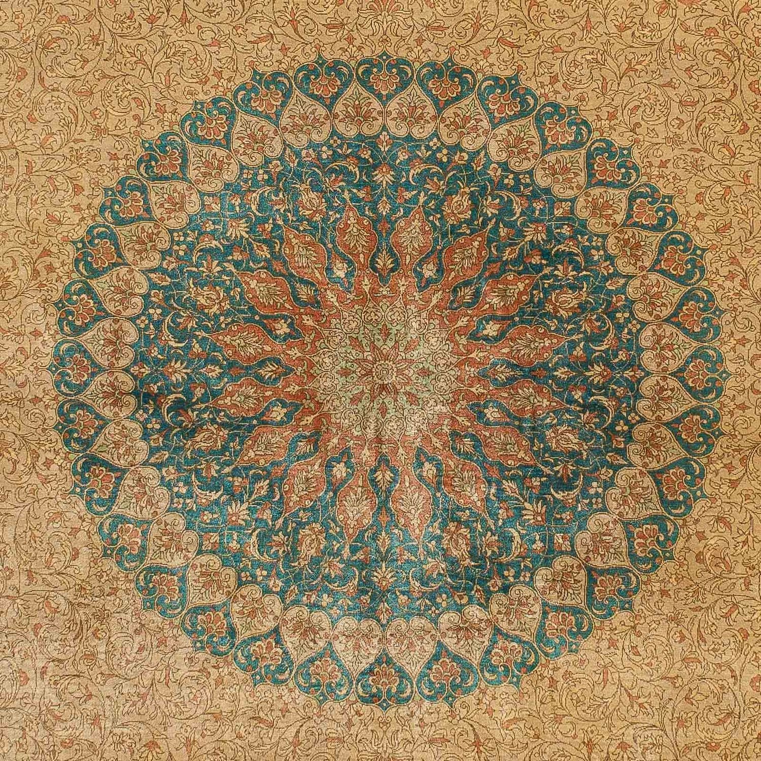 Silketæppe - Ghom Silk - Premium - 188 x 130 cm - beige