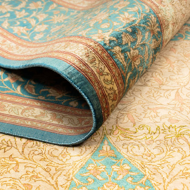 Silketæppe - Ghom Silk - Premium - 188 x 130 cm - beige