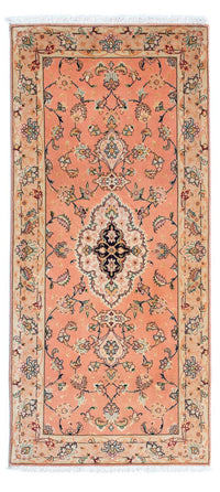 Løber Persisk tæppe - Tabriz - Royal - 165 x 74 cm - lysrød