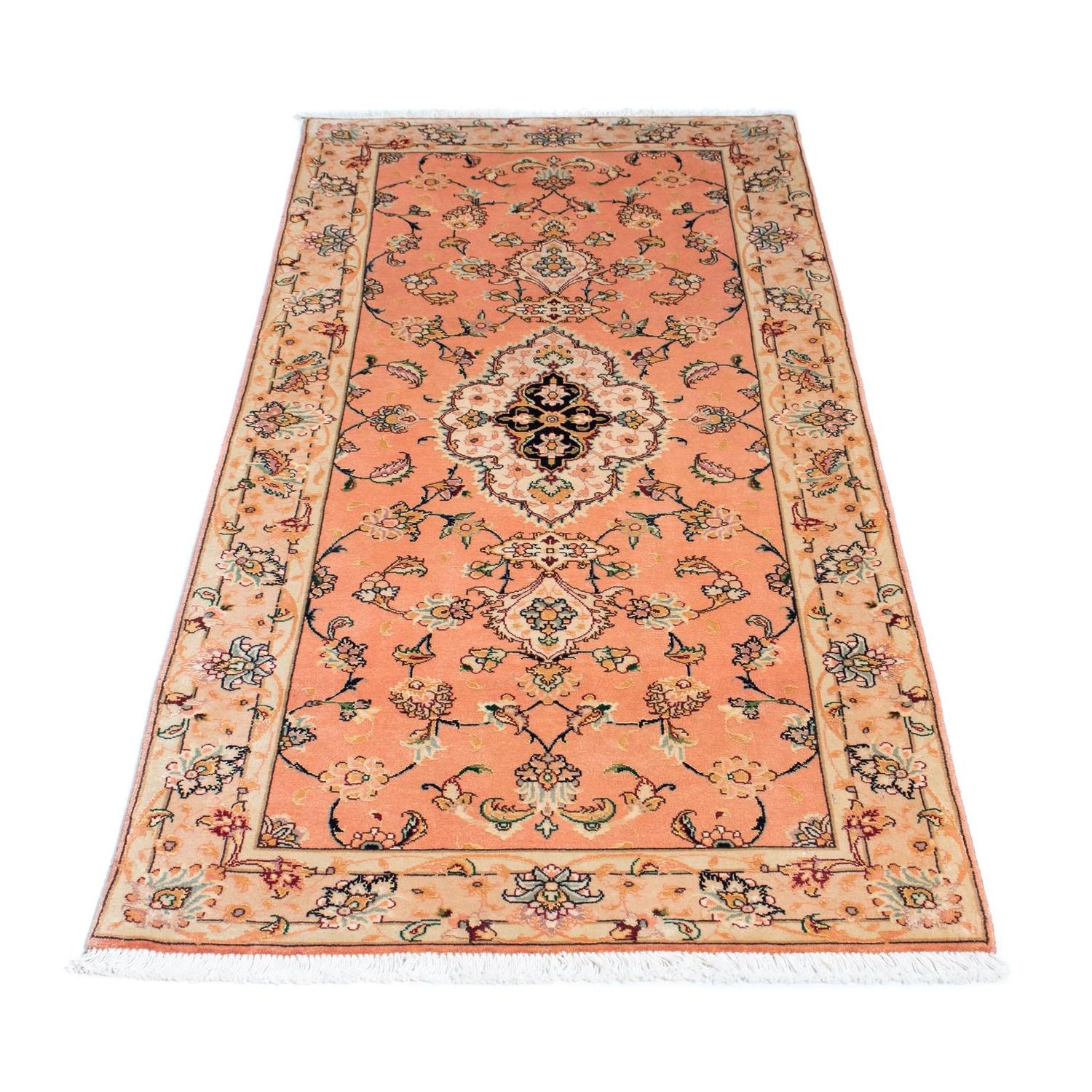 Løber Persisk tæppe - Tabriz - Royal - 165 x 74 cm - lysrød