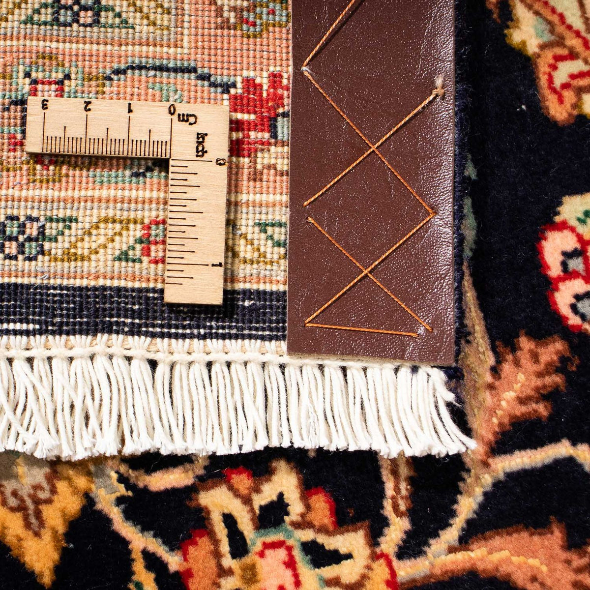 Løber Persisk tæppe - Tabriz - Royal - 295 x 65 cm - mørkeblå