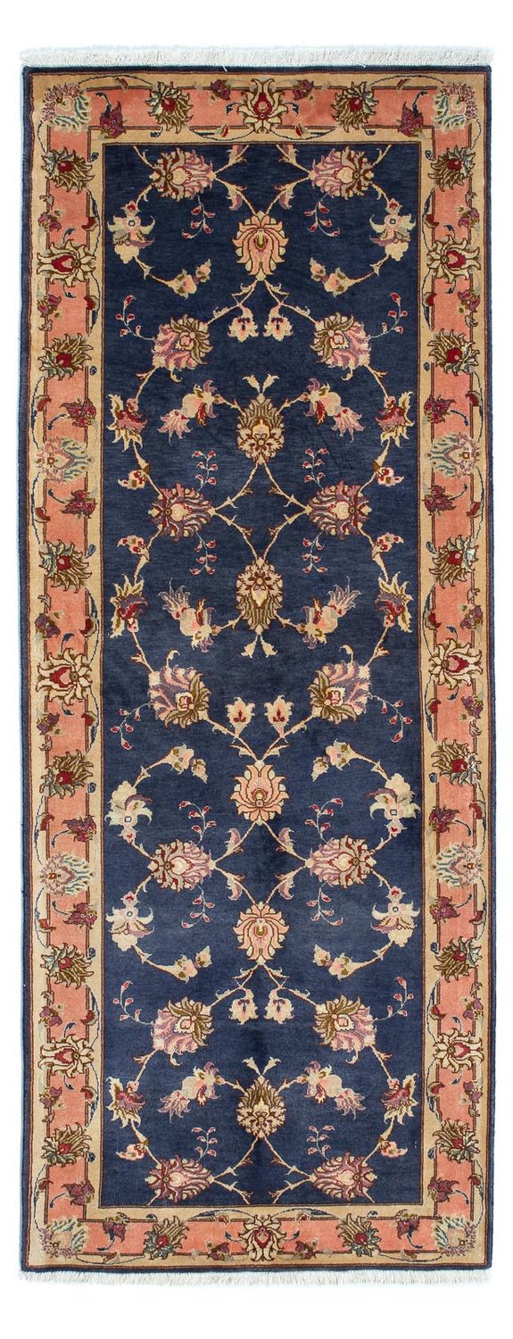 Løber Persisk tæppe - Tabriz - Royal - 198 x 76 cm - mørkeblå