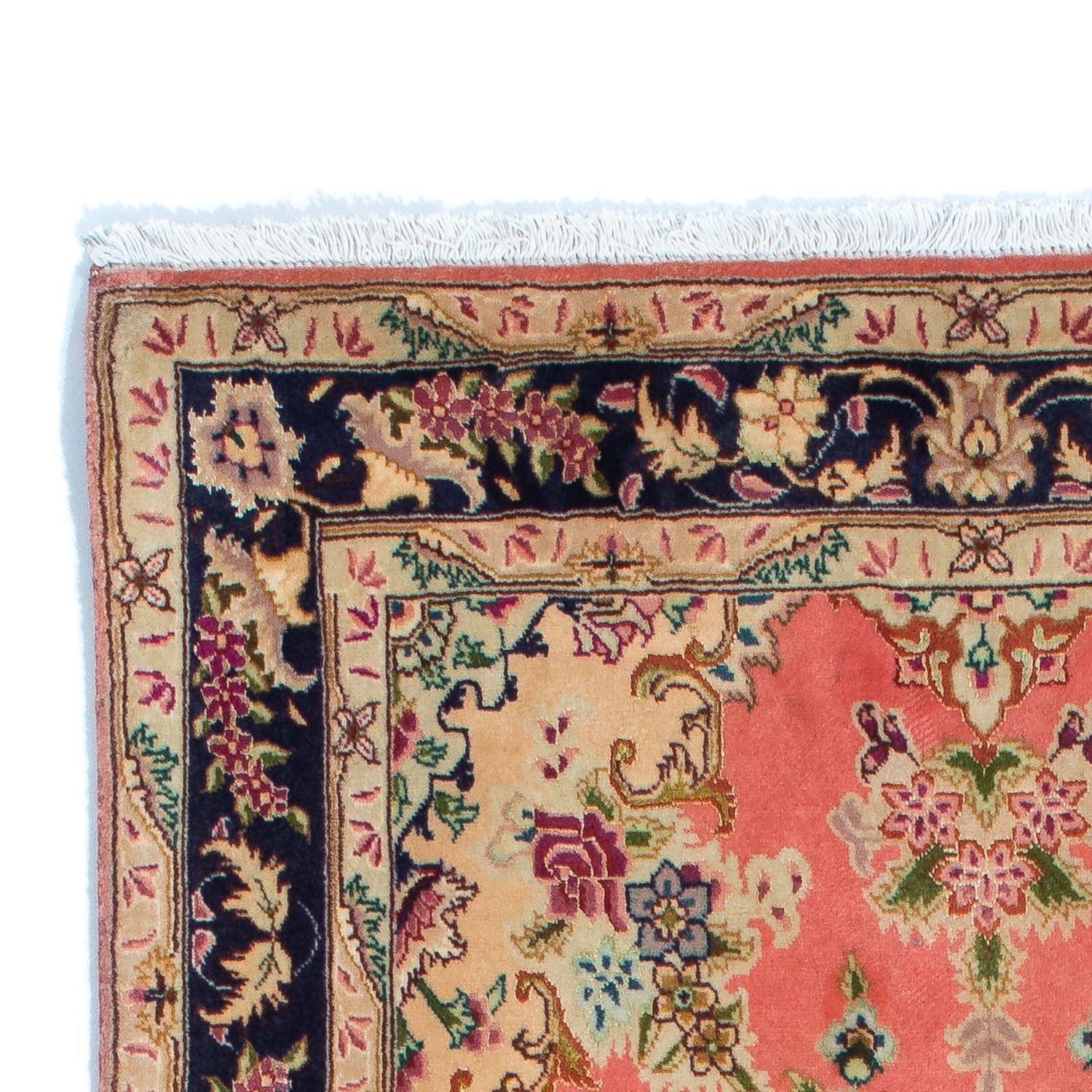 Løber Persisk tæppe - Tabriz - Royal - 198 x 80 cm - lysrød