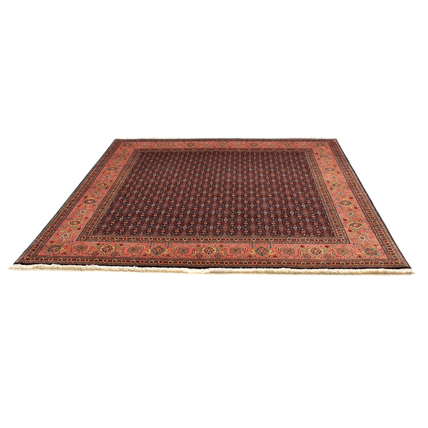 Persisk tæppe - Tabriz firkantet  - 200 x 195 cm - mørkeblå