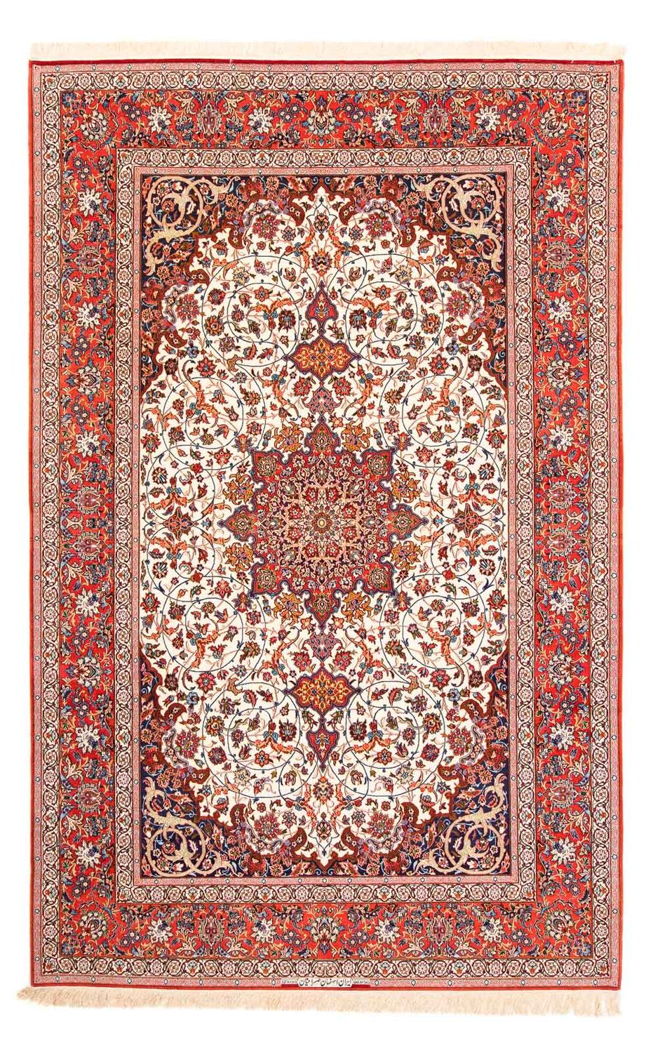 Persisk tæppe - Isfahan - Premium - 310 x 208 cm - rød