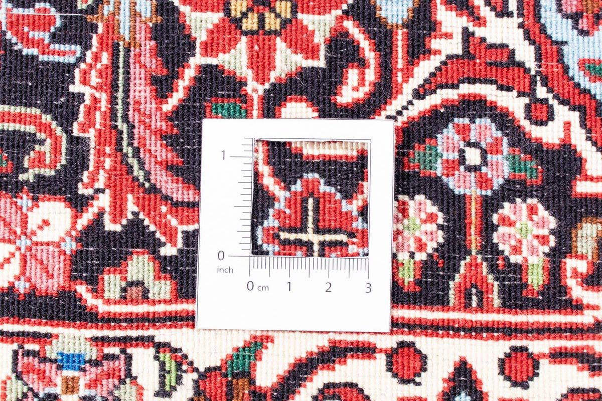 Persisk tæppe - Bijar - 343 x 260 cm - mørkerød