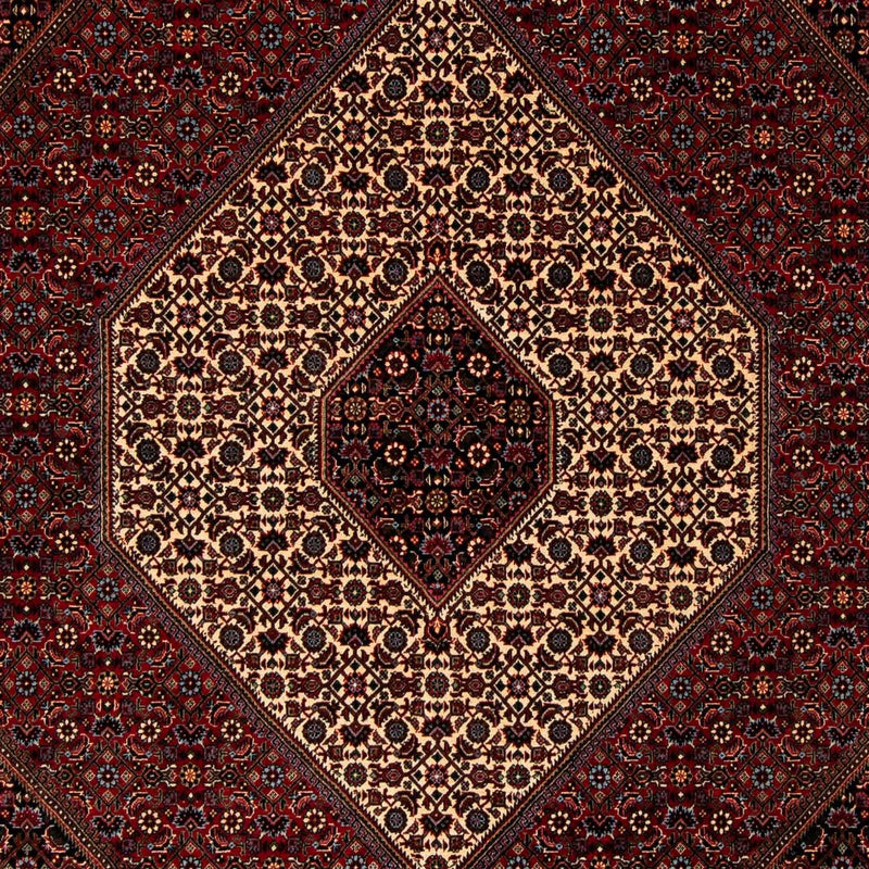 Persisk tæppe - Bijar - 263 x 204 cm - mørkerød
