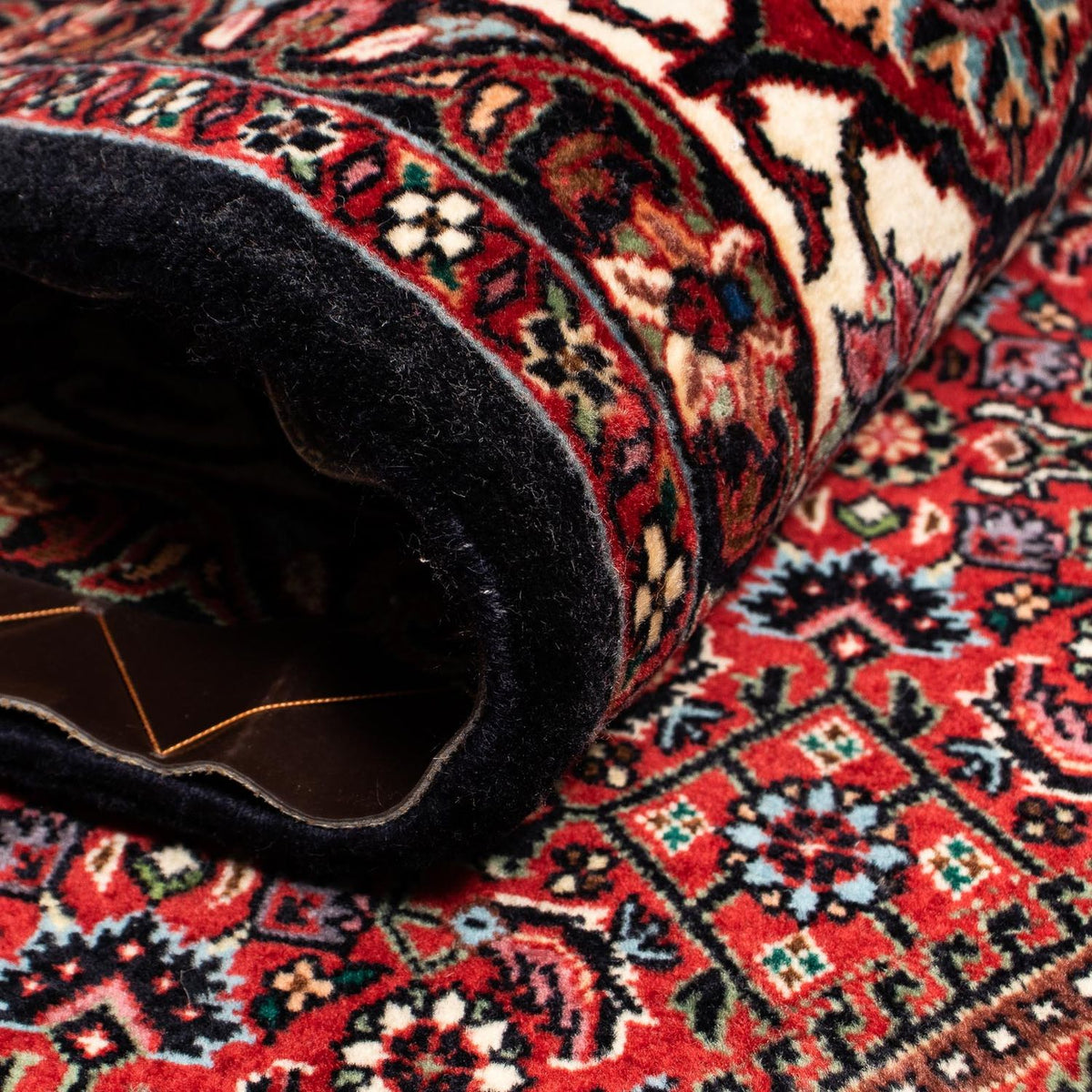 Persisk tæppe - Bijar - 263 x 204 cm - mørkerød